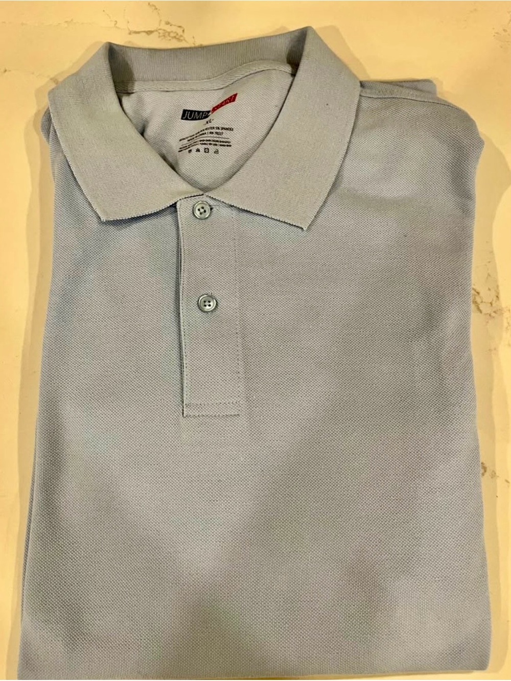 Jump Start Long Sleeve Polo Shirt Light Blue XL
